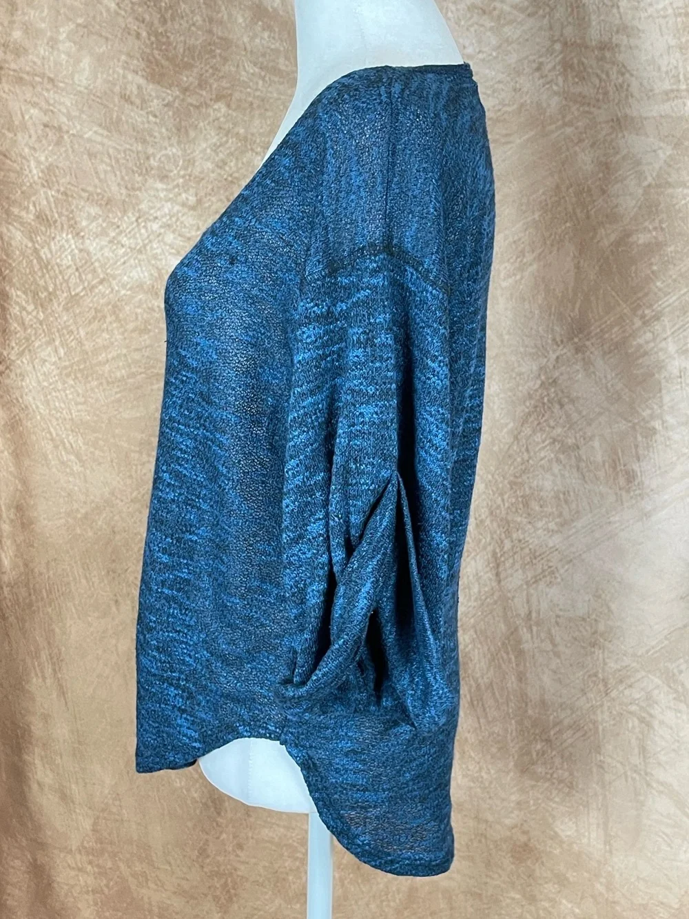 FP Beach Casual Scoop Neck Relaxed Top in Heather Teal size XS